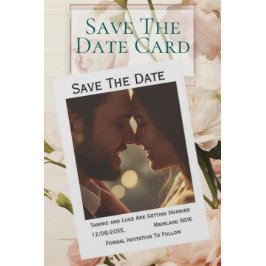 Save the Date Photo Wedding Card | Personalised 