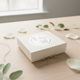 Save The Date Poppy Wedding - 1,000 Stickers Runt Klistermärke