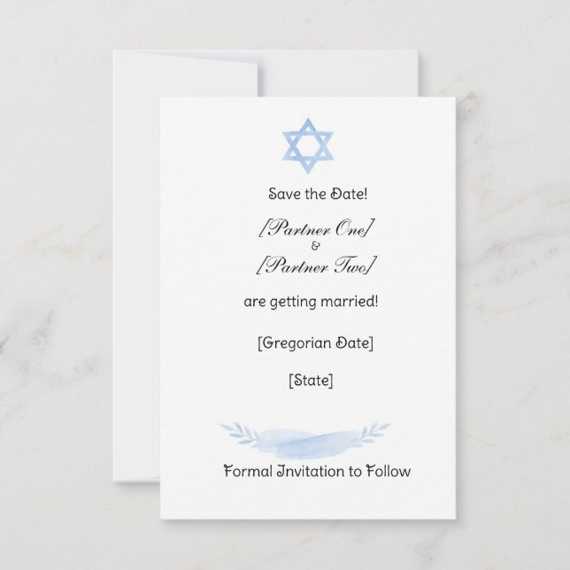 Save the Date Spara Datumet (Framsida)