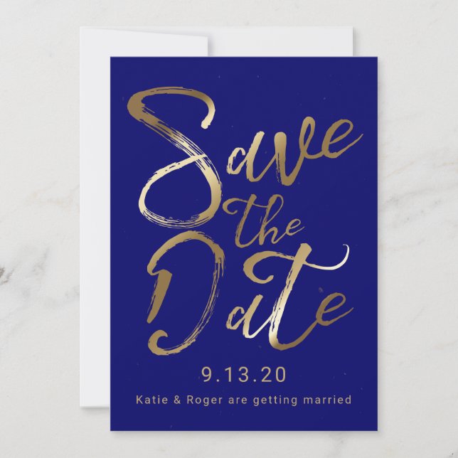 Save The Date | STÄNK i GULD Inbjudningar (Framsida)