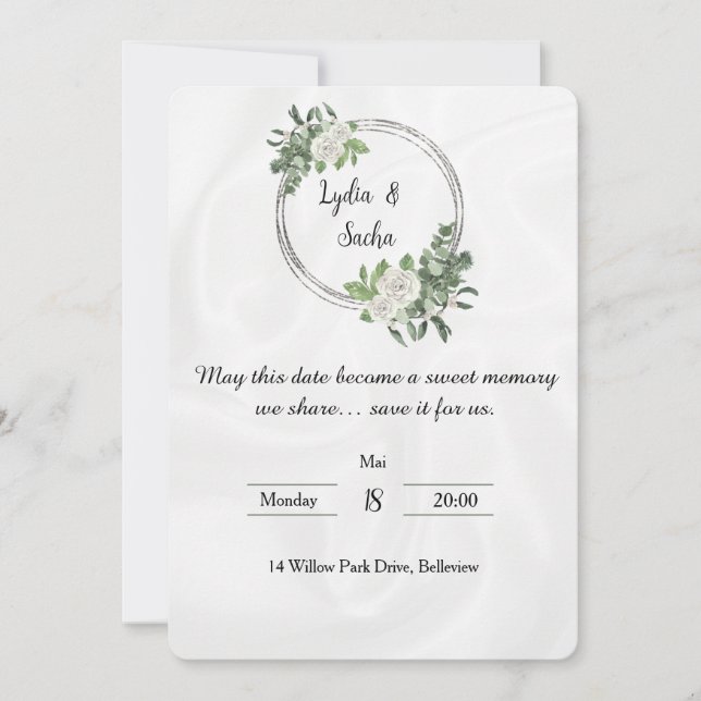 Save the Date – Sweet Memory Invitation Inbjudningar (Framsida)