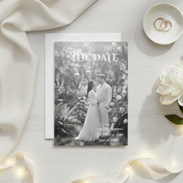 Save The Date Wedding Photo Invite, Save The Date  Spara Datumet (Skapare uppladdad)