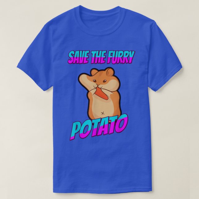 Save The Furry Potato Guinea Pig Funny  T Shirt (Design framsida)