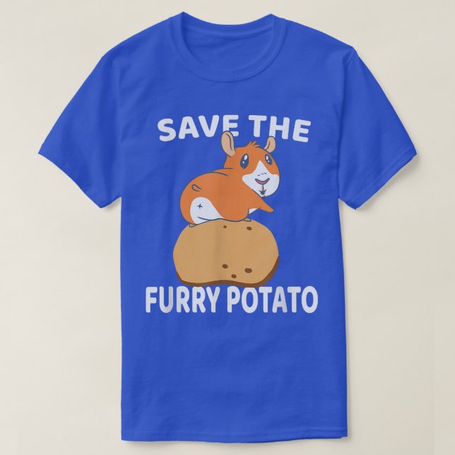 Save The Furry Potato  Guinea Pig  T Shirt (Design framsida)