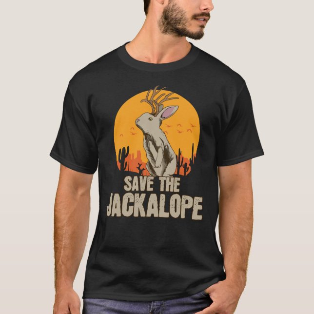 Save The Jackalope Mythical Mystical Creature Clas T Shirt (Framsida)