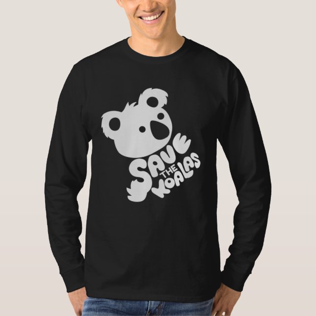 Save the Koalas Charity Koala T Shirt (Framsida)