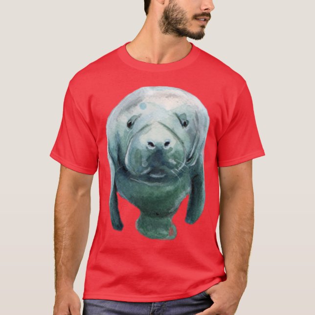Save The Manatees Stickers T Shirt (Framsida)