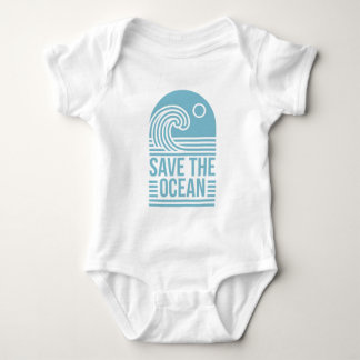 Save the ocean activist beach retro blue aesthetic t shirt