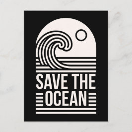 Save the ocean protection conservation volunteer vykort