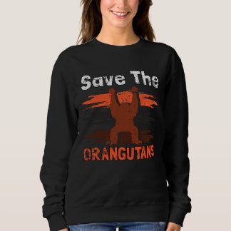 Save The Orangutans Endangered Animals Grunge T Shirt