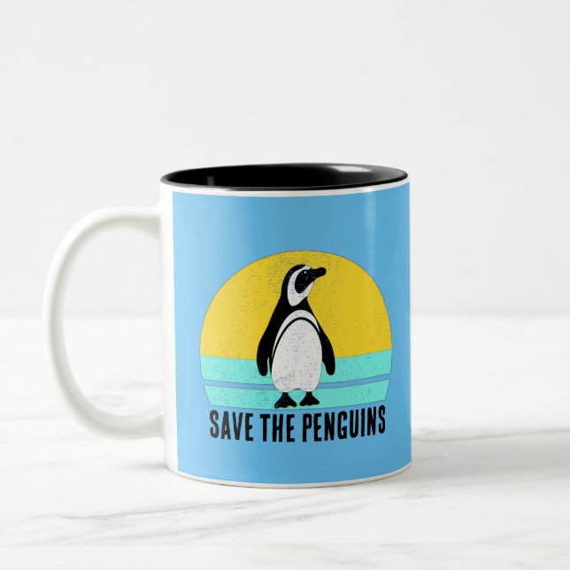 Save The Penguins Två-Tonad Mugg (Vänster)