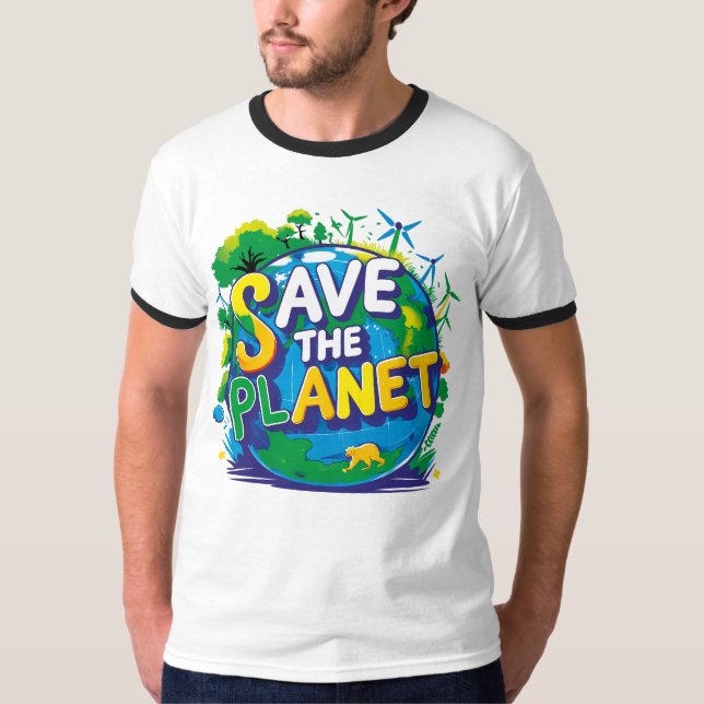 save the planet t shirt (Framsida)