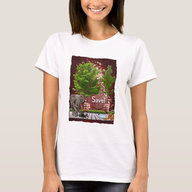 Save the Planet T Shirt (Framsida)