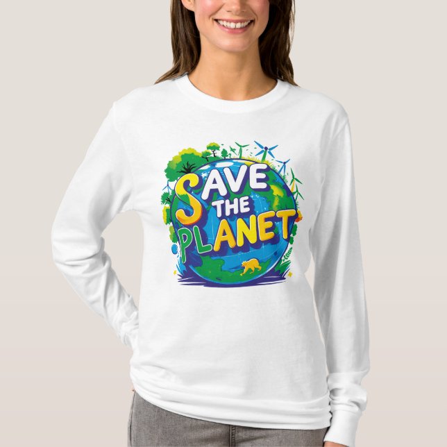 save the planet t shirt (Framsida)