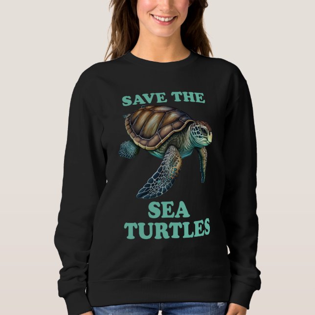 Save The Sea Turtle T Shirt (Framsida)
