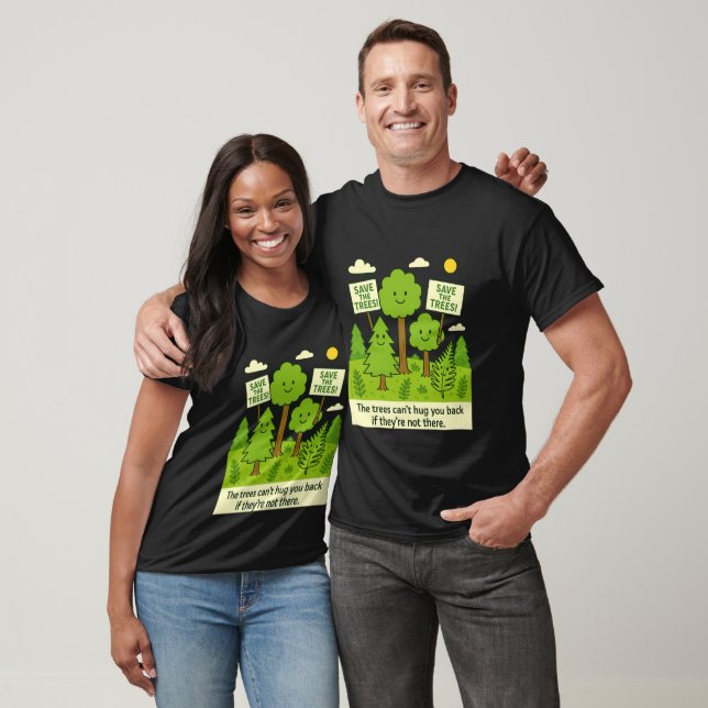 Save the Trees – Cute Environmental Cartoon T Shirt (Unisex)
