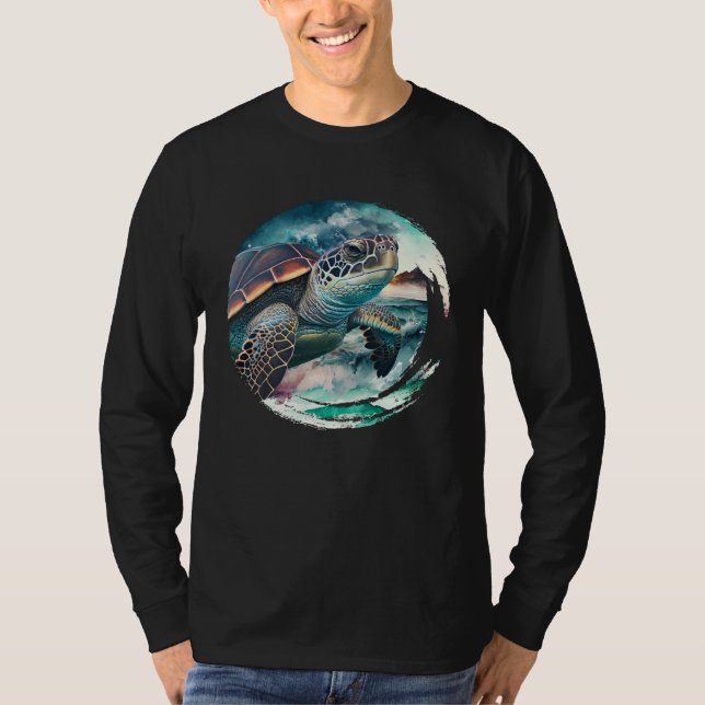 Save the Turtles Environmental protection Ocean sp T Shirt (Framsida)