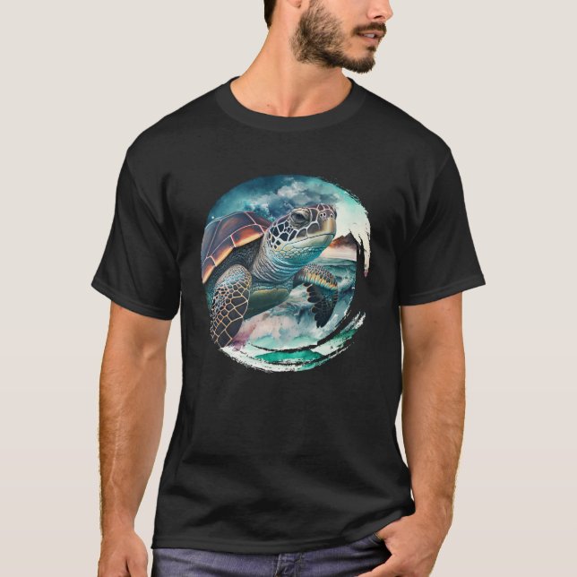 Save the Turtles Environmental protection Ocean sp T Shirt (Framsida)