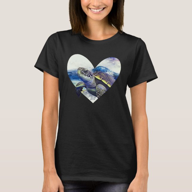 Save the Turtles Environmental protection Ocean sp T Shirt (Framsida)