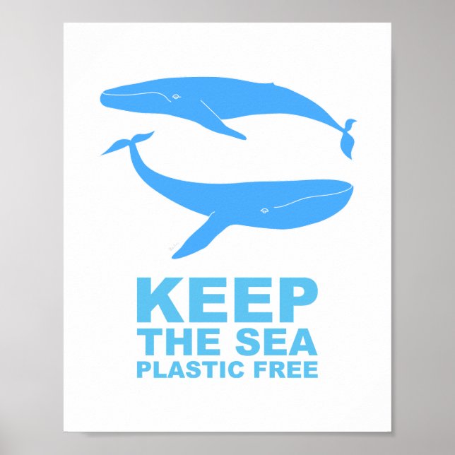 Save the Whales · Keep the Sea Plastic Free Apron Poster (Framsidan)