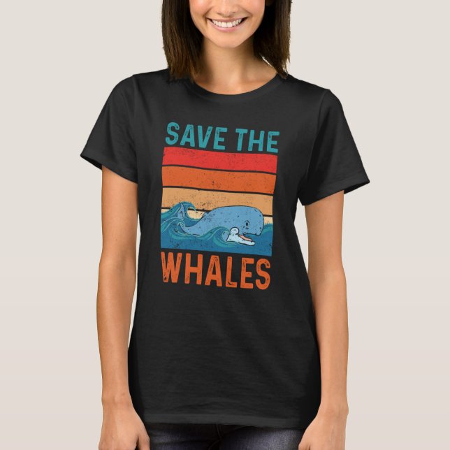 Save The Whales T Shirt (Framsida)