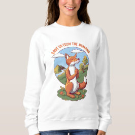 Save Us from the Humans – Praying Fox Design T Shirt