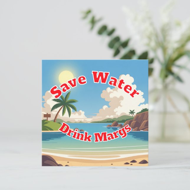 Save Water Drink Margs Trucker Hat (Stående Fram)