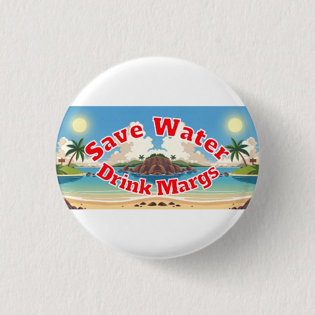 Save Water Drink Margs Trucker Hat Knapp (Framsida)