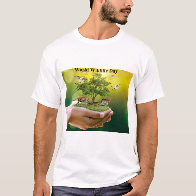 Save Wildlife & Protect Nature GraphicT-Shirt T Shirt (Framsida)