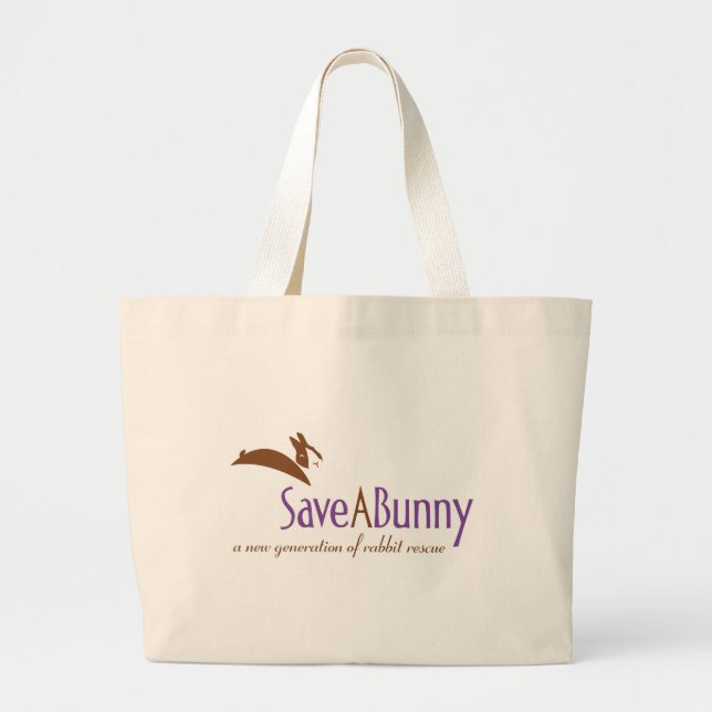 SaveABunny logotyp Jumbo Tygkasse (Framsidan)