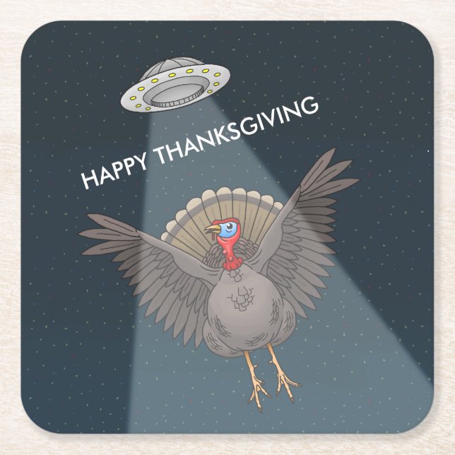 Saved By Aliens Before Thanksgiving Day Underlägg Papper Kvadrat (Framsidan)