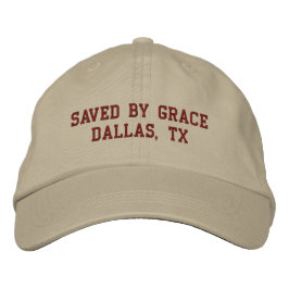 Saved by Grace Christain Embroidered Hat Broderad Keps