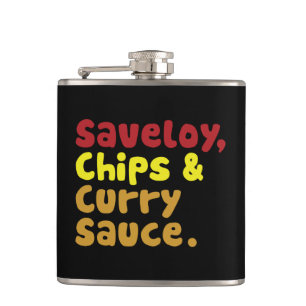 Saveloy, Chip & Curry Sauce. Fickplunta