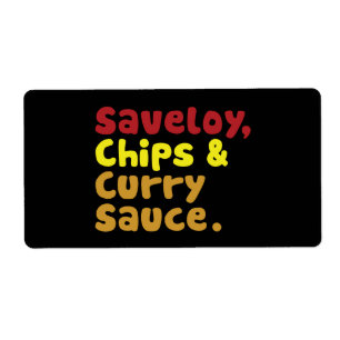 Saveloy, Chip & Curry Sauce. Fraktsedel