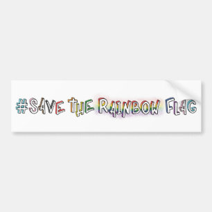 #SaveTheRainbowFlag-Höger för hand som skriver LGB Bildekal