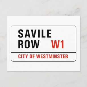Savile ror, den London gatan undertecknar Vykort