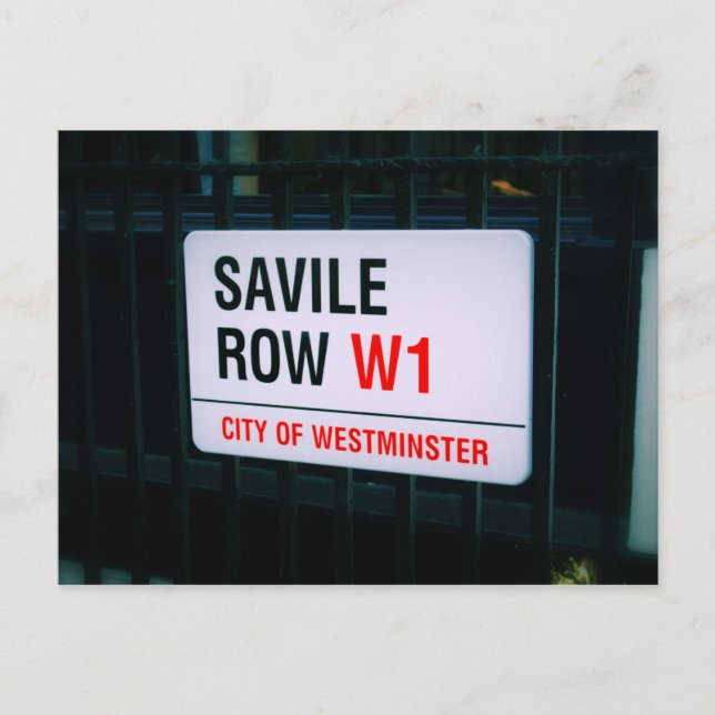 Savile Row - London - vykort (Framsida)
