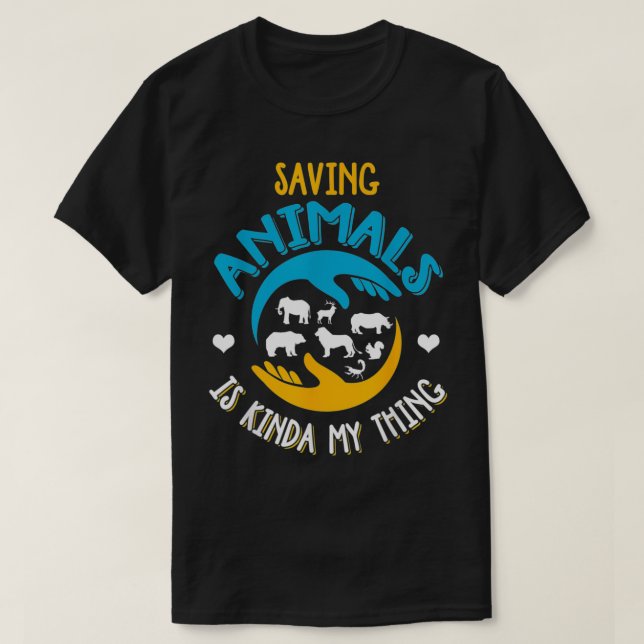 Saving Animals  Animal Saver Saying Animal Lover G T Shirt (Design framsida)