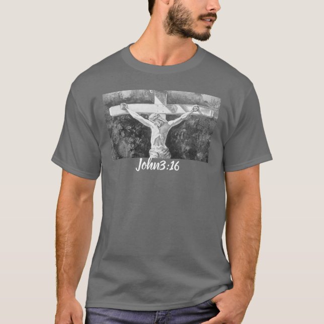 SAVIOR John 3:16 Baptiism jul Påsk T Shirt (Framsida)