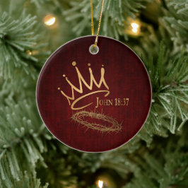 SAVIOR KUNG Elegant Mahogany Red/Guld jul Julgransprydnad Keramik