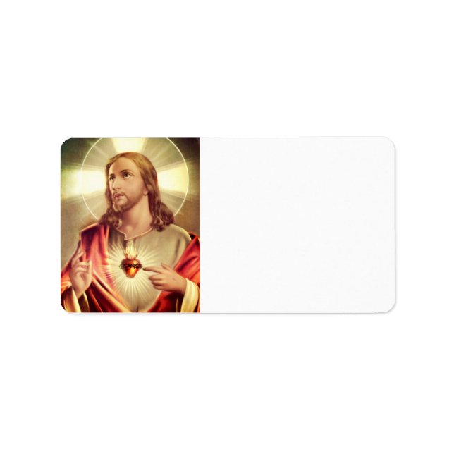 Savior Öga upphöjt mot himlen Adressetikett (Framsidan)
