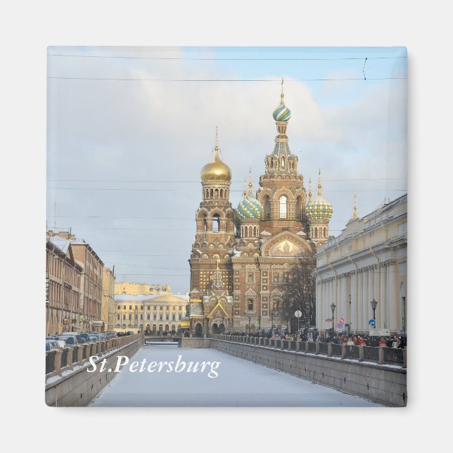 Saviors kyrka i Blood, Sankt Petersburg Magnet (Framsidan)