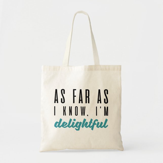 Såvitt jag vet är jag glad tygkasse (Framsidan)