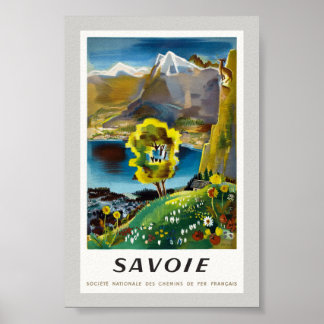 Savoie Frankrike Vintageaffisch 1946 Poster