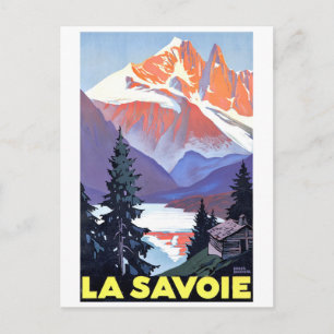 Savoie, Franska alperna, Frankrike, berg i snö Vykort