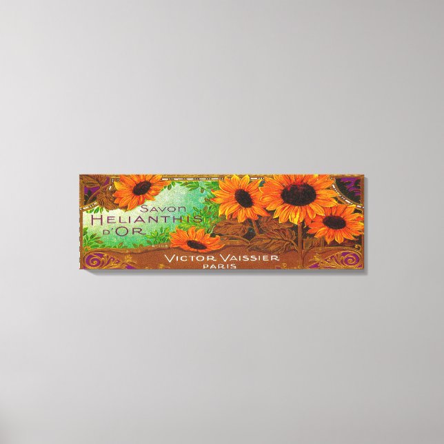 Savon Helianthis D eller Soap LabelParis, Frankrik Canvastryck (Framsida)
