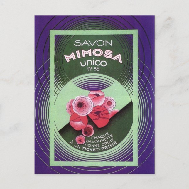 Savon Mimosa Unico 55 Vykort (Framsida)
