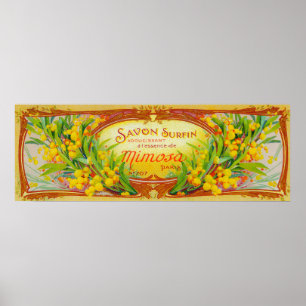 Savon Surfin Soap LabelParis, Frankrike Poster