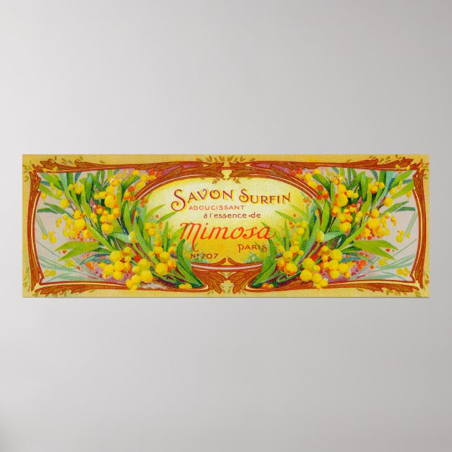 Savon Surfin Soap LabelParis, Frankrike Poster (Framsidan)