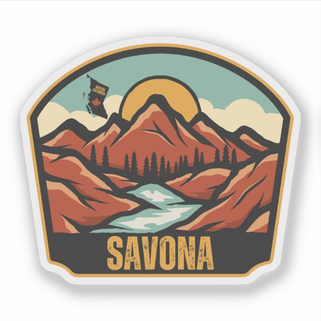 Savona, British Columbia Klistermärken (Framsida)